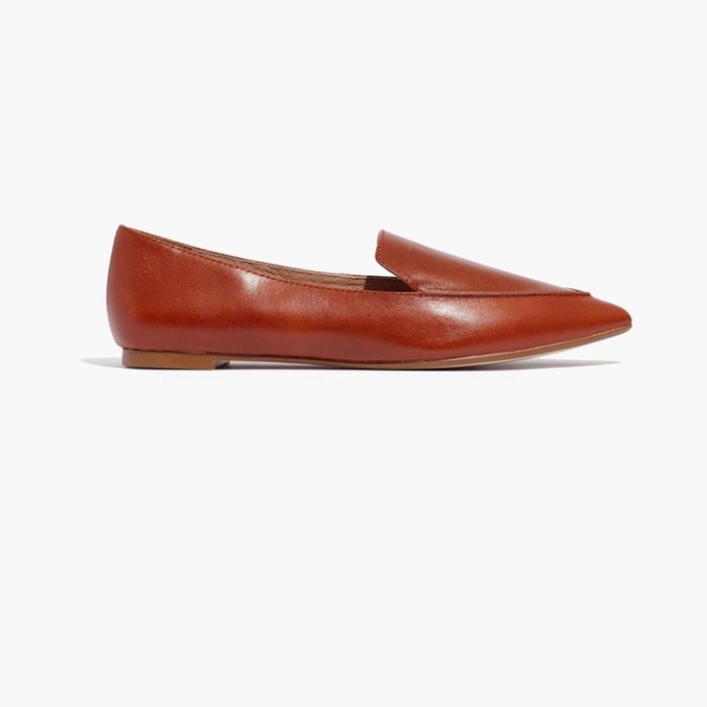 Madewell Lou loafers / flats in cognac, size 9/9.5